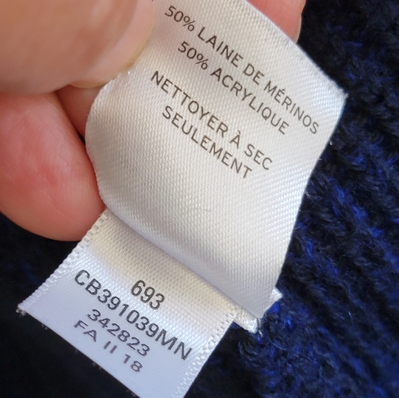 Calibrate Dark Blue Mock Neck Zip Up Cardigan size Large - Picture 7 of 8